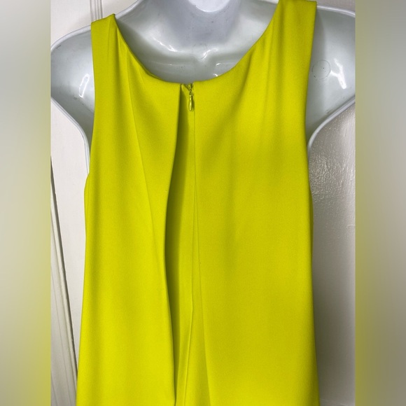 LAUREN RALPH LAUREN Pocket Crepe A-line Acid Green Sleeveless Dress 8 - Picture 9 of 10